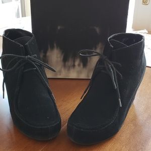 DV Dolce Vita Wedge Booties, Black Suede